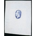 Colonial Die Proofs De La Rue King George V Small engraved head in oval lined background,