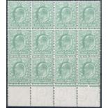 Great Britain King Edward VII Issues 1911 Harrison and Sons, Perforation 15 x 14 ½d. dull green, bl