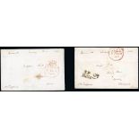 Great Britain Postal History 1840 (9 and 10 January), two "Free" letters from Serjeant Thomas Noon