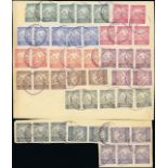 Barbados 1938-47 Definitive Issue Specimen Stamps ½d. green, 1d. scarlet, 1½d., 2½d., 3d. brown, 4d