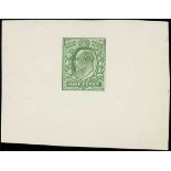 Great Britain King Edward VII Issues 1911-13 Somerset House ½d. green, imperforate colour trial pro