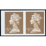 Great Britain Queen Elizabeth II Issues 1993-2012 Machins. Engraved High Values £5 brown,