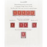 Sarawak 1875 Sir Charles Brookes Imperforate Proofs 12c. red on pale rose, two singles in a rose sh