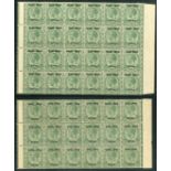 South West Africa 1923 (1 Jan.-17 June) Issued Stamps ½d. green accumulation comprising blocks of s