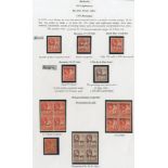 Barbados Revenue Stamps 1916 overprints on Postage Stamps collection (70) with a variety of types,
