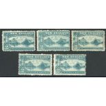 New Zealand 1899-1903 Local Print, Perforation 11, No Watermark 2/- Milford Sound on laid paper, fo