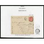 Barbados 1882-86 Keyplate Issue Covers to united kingdom: A selection of envelopes with frankings o