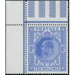 Great Britain King Edward VII Issues 1911-13 Somerset House 10/- blue, unmounted mint from the uppe