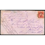 Barbados Britannia Issue Covers United Kingdom 1869 (25 Aug.) Poole correspondence Officer's envelo