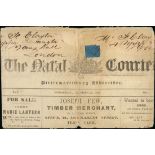 Natal 1859 (21 Dec.) complete example of the "The Natal Courier and Pietermaritzburg Advertiser" n