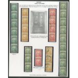 Barbados 1938-47 Definitive Issue Issued Stamps A selection of coil multiples,