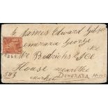 Barbados Britannia Issue Covers British Guiana 1875 (17 Apr.) envelope from Bridgetown to "Demerara