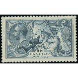 Great Britain King George V Issues 1918-19 Bradbury, Wilkinson 10/- dull grey-blue, unmounted mint;