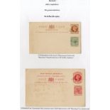 Barbados Postal Stationery Post Cards 1882-83 ½d. with added ½d. green and 1d. (light foxing) with