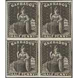 Barbados 1874-75 Watermark Large Star, Perforated 14 Imperforate Plate Proofs