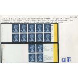 Great Britain Queen Elizabeth II Issues Booklets 1971-2012 Machins, selection of loose folded, wind