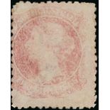 South Australia 1868-79 watermark Large Star, perf 11½-12½, 2/- carmine showing variety printed on