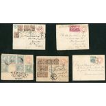 Barbados Postal Stationery Envelopes A small collection comprising unused (9, two handstamped "spec