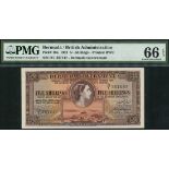 Bermuda Government, 5 shillings, 20 October 1952, serial number D/1 367147, (Pick 18a, TBB B119a),