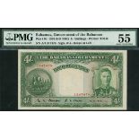 Bahamas Government, 4 shillings, ND (1941), serial number A/4 347479, (Pick 9b, TBB B108b),