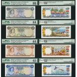 Bahamas Government, a full set of the 1965 issue, with serial number A000006, comprising (Pick 17a-