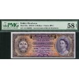 Government of British Honduras, $2, 1 March 1956, serial number H/1 066098, (Pick 29a, TBB B128a),