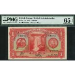 Government of British Guiana, $1, 1 January 1942, serial number H/1 40387, (Pick 12c, TBB B107c),