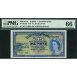 Bermuda Government, £1, 1 October 1966, serial number S/2 034495, (Pick 20d, TBB B121d),