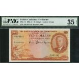 British Caribbean Currency Board, $10, 28 November 1950, serial number A/1 033112, (Pick 4, TBB B10