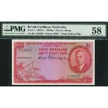 British Caribbean Currency Board, $1, 28 November 1950, serial number H/1 438070, (Pick 1, TBB B101