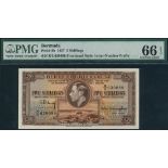 Bermuda Government, 5 shillings, 12 May 1937, serial number R/2 630089, (Pick 8b TBB B108b,