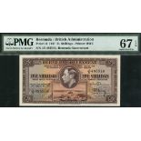 Bermuda Government, 5 shillings, 17 February 1947, serial number J/5 485516, (Pick 14, TBB B115a),