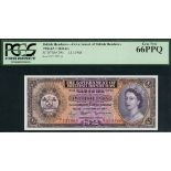Government of British Honduras, $2, 1 November 1961, serial number H/1 333366, (Pick 29b, TBB B128a