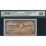 Bermuda Government, 5 shillings, 1 May 1957, serial number Z/1 396106, (Pick 18b, TBB B119b),