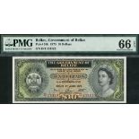 Government of Belize, $10, 1 June 1975, serial number D/1 133122, (Pick 36b, TBB B104b),