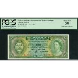 Government of British Honduras, $1 (2), 1 November 1961, serial number G/4 173629, and 1 April 1964