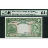 Bahamas Government, 4 shillings (2), ND (1953), consecutive serial numbers A/1 574731-32, (Pick 13a