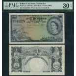 British Caribbean Currency Board, $100, 2 January 1957, serial number A2-122250, (Pick 12b, TBB B11