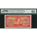 Bermuda Government, 10 shillings, 20 October 1952, serial number C/1 218148, (Pick 19a, TBB B120a),