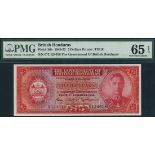 Government of British Honduras, $5, 1 November 1949, serial number C/2 124618, (Pick 26b, TBB B125b