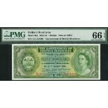 Government of British Honduras, $1, 1 March 1956, serial number G/3 233101, (Pick 28a, TBB B127a),