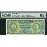 Government of British Honduras, $1 (2), 1 June 1970, serial number G/6 000624 and 1 January 1973, s