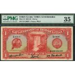 Government of British Guiana, $1, 1 January 1929, serial number D/9 30997, (Pick 6, TBB B105a2),