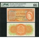Bermuda Government, £5, 20 October 1952, serial number C/1 256320, (Pick 21a, TBB B122a),