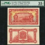 Bermuda Government, 10 shillings, 30 September 1927, serial number A007910, (Pick 4a, TBB B104a),