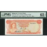 Central Bank of the Bahamas, $5, 1974, serial number K424070, (Pick 37b, TBB B302b),