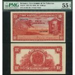 Bahamas Government, 10 shillings, ND (1919), serial number A/1 053186, (Pick 6, TBB B106a),