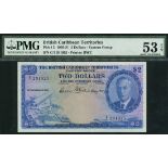 British Caribbean Currency Board, $2, 28 November 1950, serial number C/1 281025, (Pick 2, TBB B102