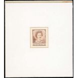 Definitive Issues 1959-63 Queen Elizabeth II Issues Die Proofs 2d. reddish brown on white wove pape