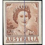 Definitive Issues 1959-63 Queen Elizabeth II Issues Imperforate Plate Proofs 2d. reddish brown impe